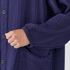 Crepe Gauze room wear in Navy