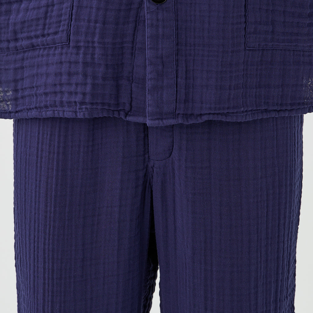 Crepe Gauze room wear in Navy