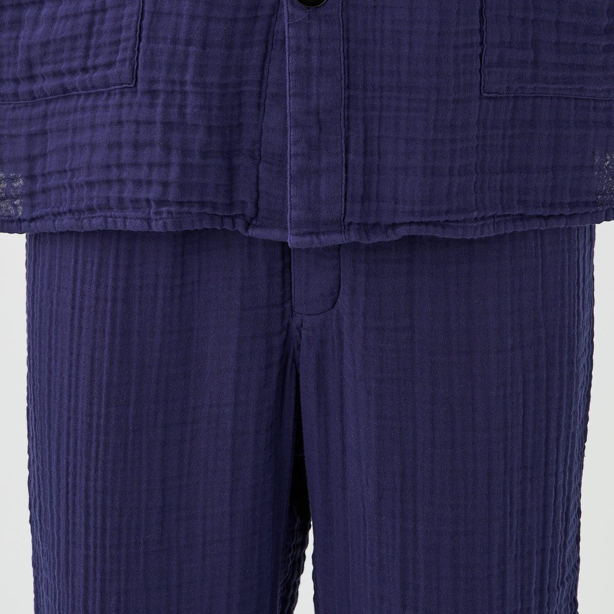 Crepe Gauze room wear in Navy