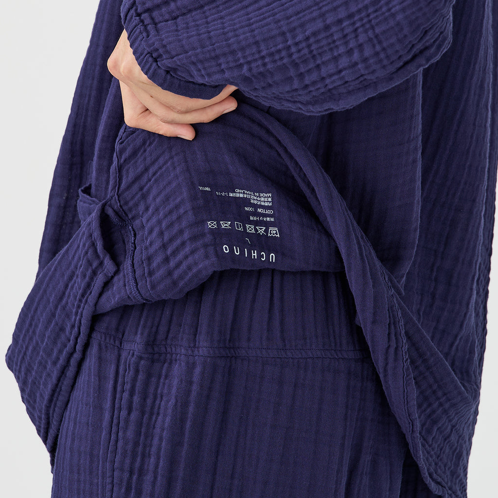 Crepe Gauze room wear in Navy