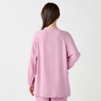 Crepe Gauze room wear in Pink