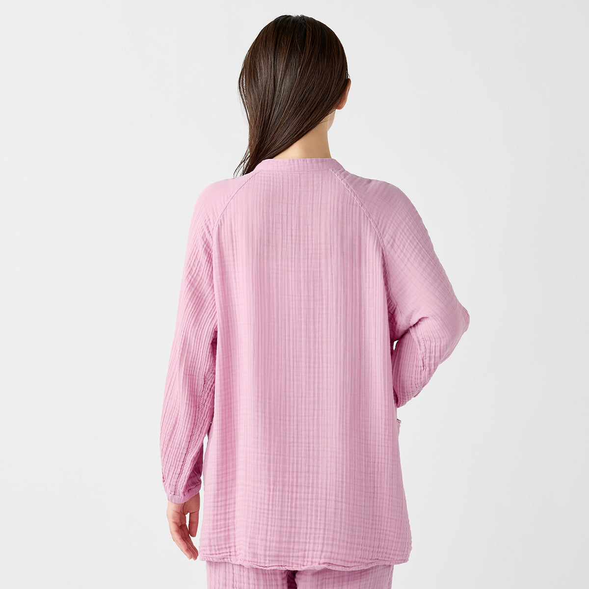 Crepe Gauze room wear in Pink