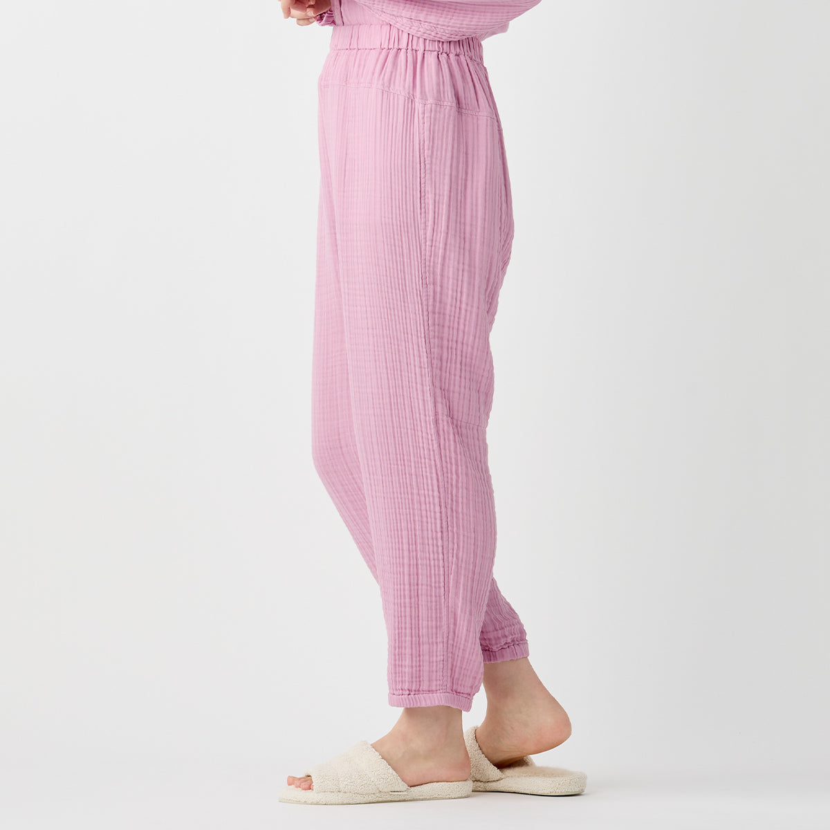 Crepe Gauze room wear in Pink