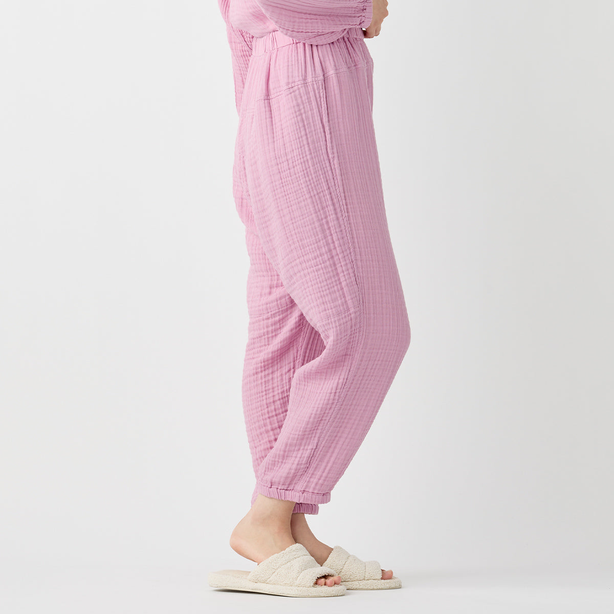 Crepe Gauze room wear in Pink