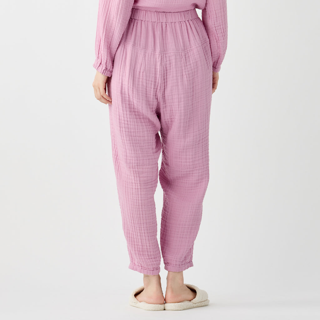 Crepe Gauze room wear in Pink