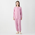 Crepe Gauze room wear in Pink