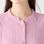 Crepe Gauze room wear in Pink