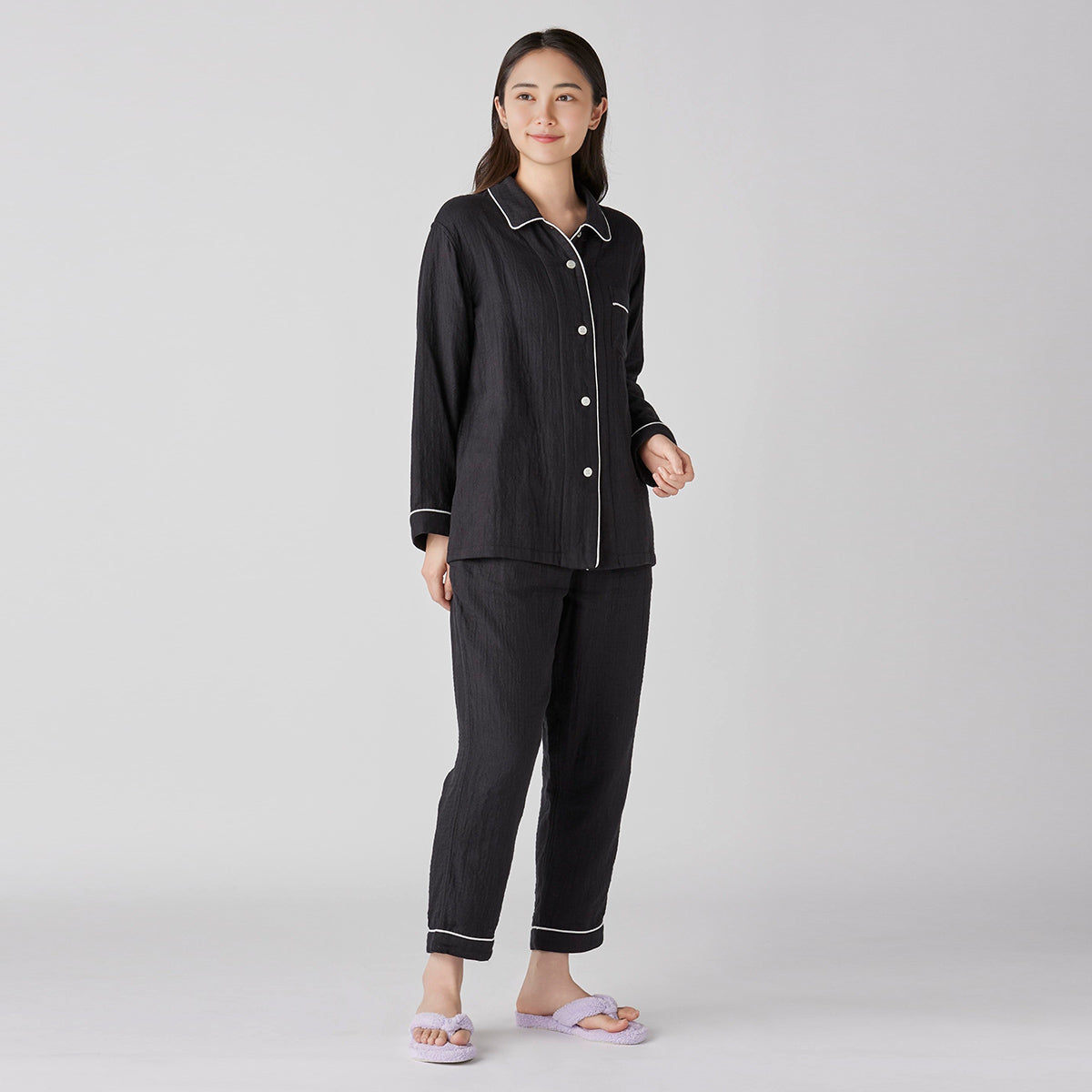 Marshmallow Gauze pyjamas in Black