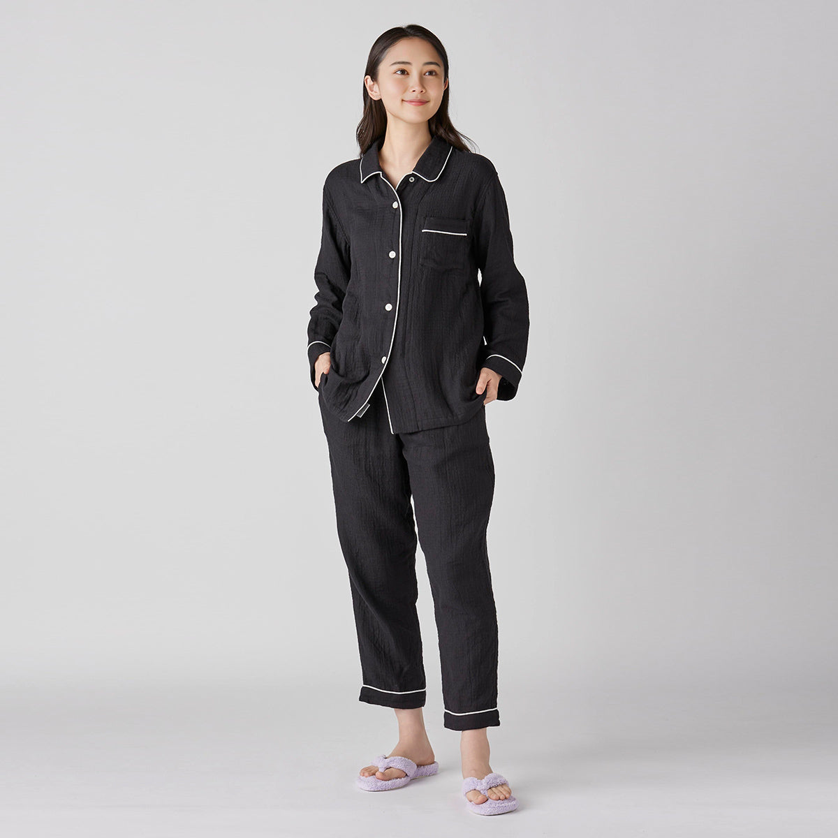 Marshmallow Gauze pyjamas in Black