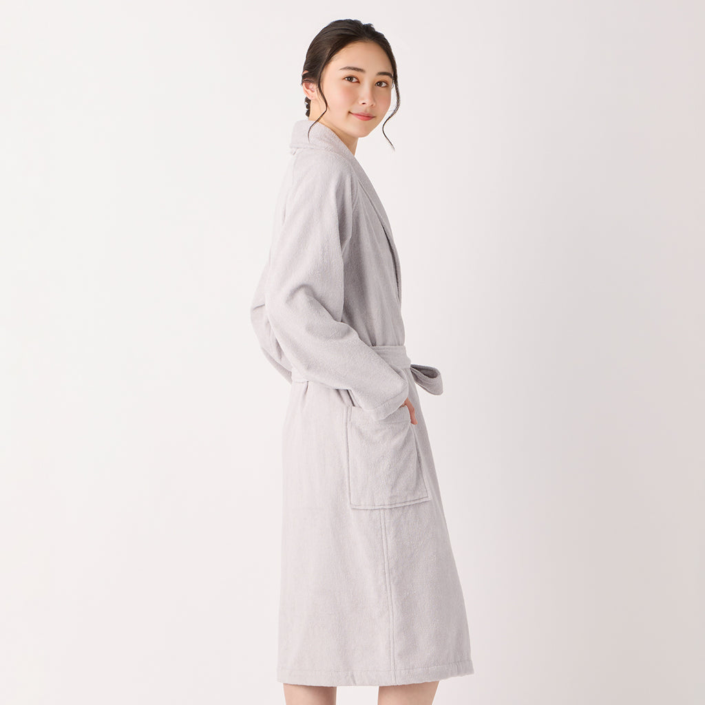 Lightweight Yarn bath robe in Grey