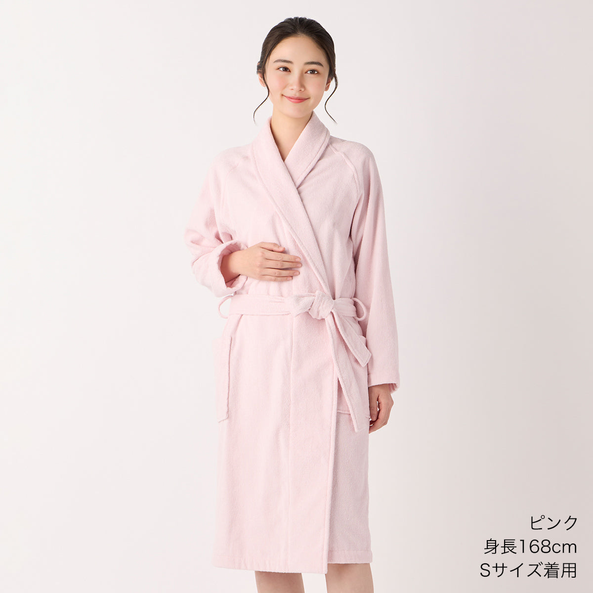 Lightweight Yarn bath robe in Pink