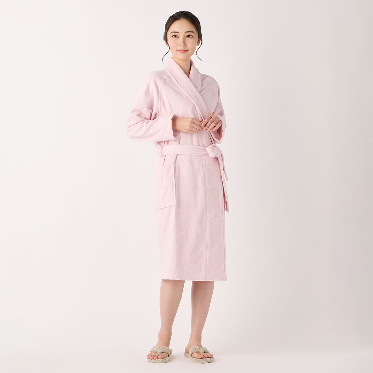 Lightweight Yarn bath robe in Pink