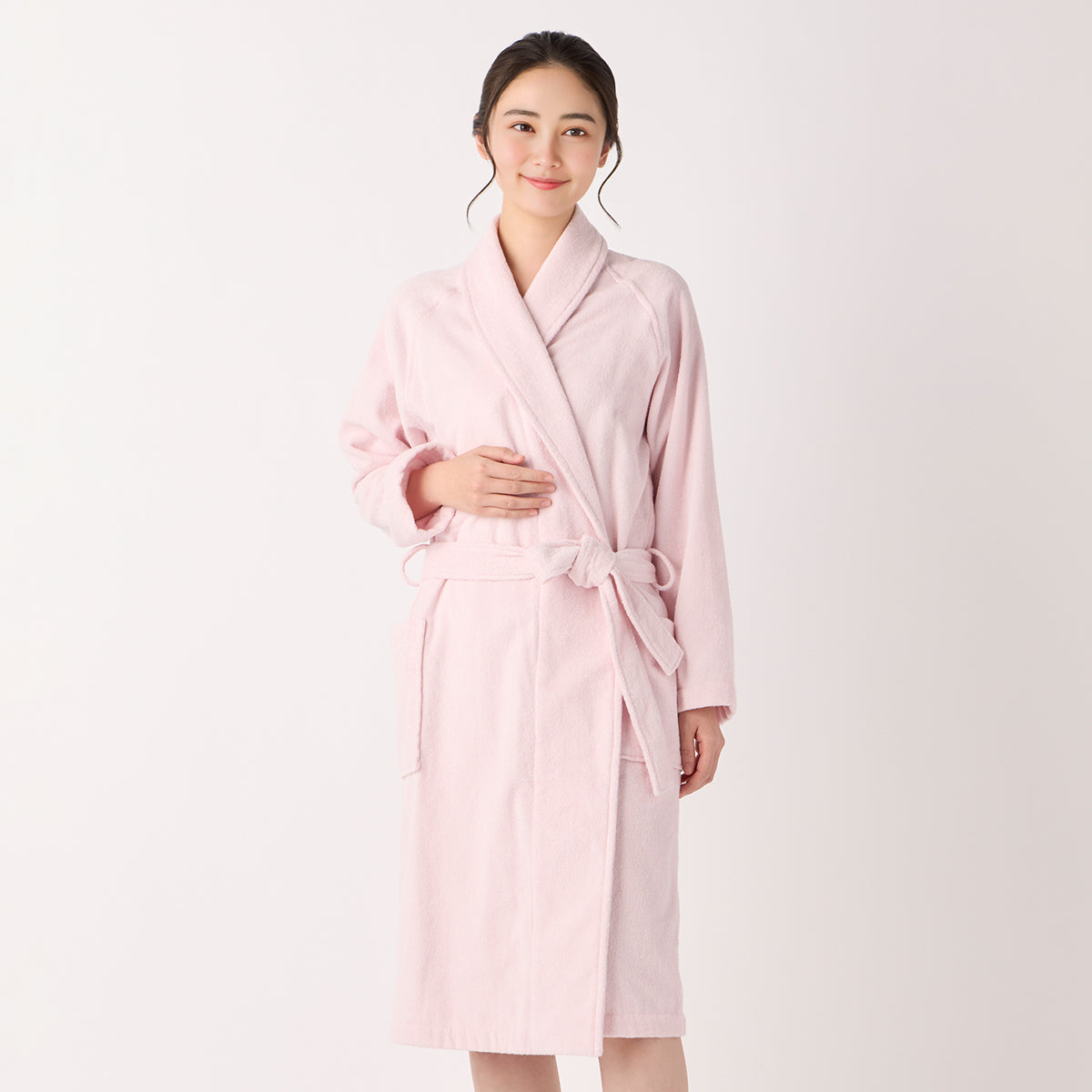 Lightweight Yarn bath robe in Pink