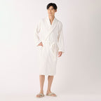 Lightweight Yarn bath robe in White