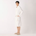 Lightweight Yarn bath robe in White