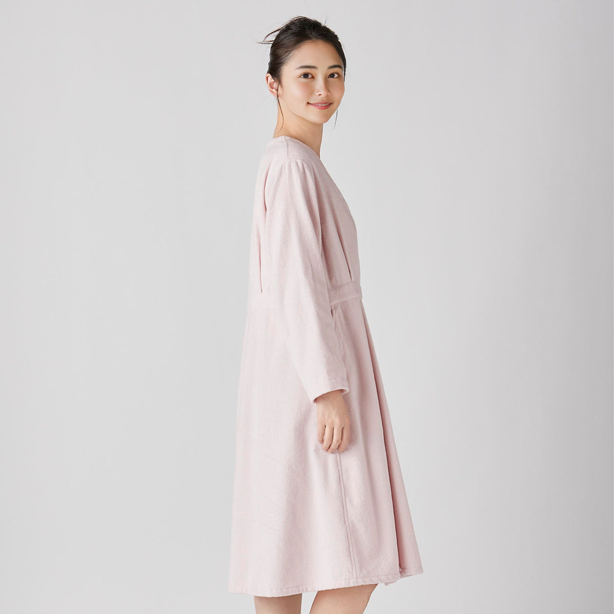 Airy Touch bath robe in Pink