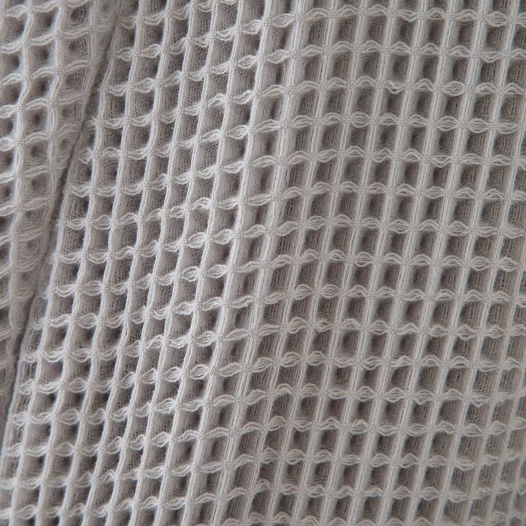 Waffle Shawl Collar bath robe in Grey