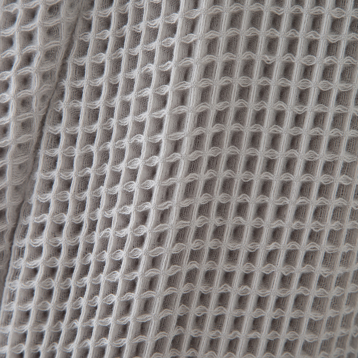 Waffle Shawl Collar bath robe in Grey