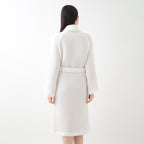 Waffle Shawl Collar bath robe in White