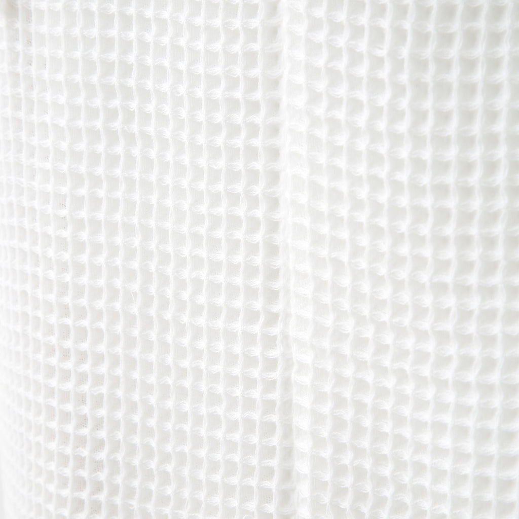 Waffle Shawl Collar bath robe in White