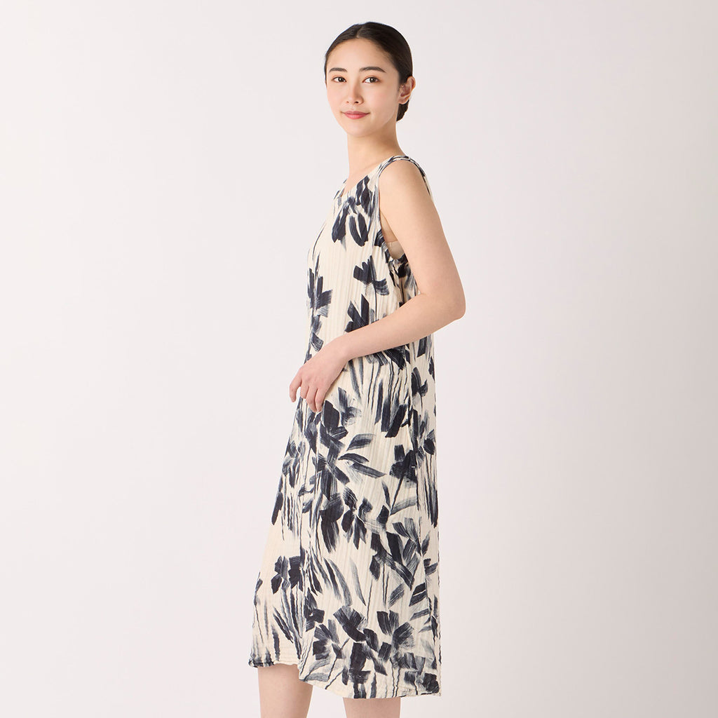 Crepe Gauze dress in Light Beige