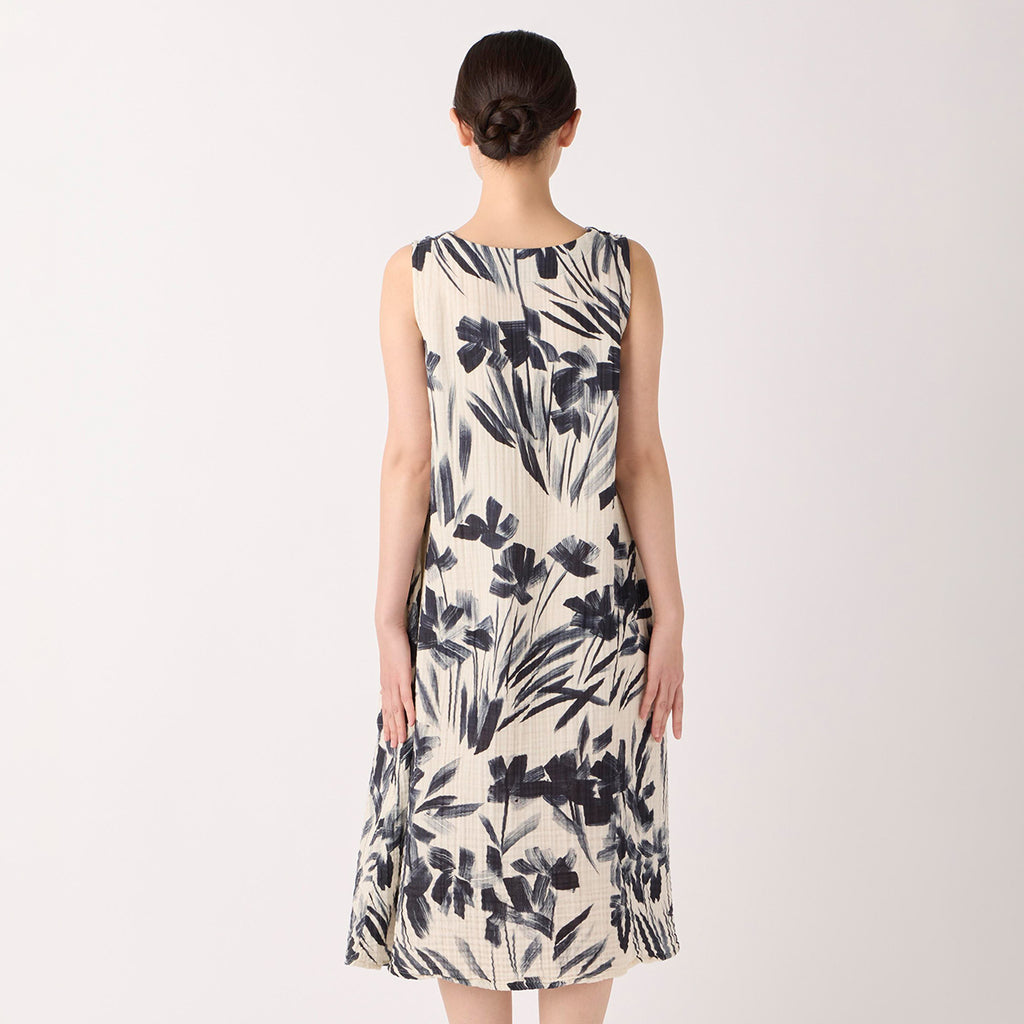 Crepe Gauze dress in Light Beige