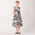 Crepe Gauze dress in Light Beige