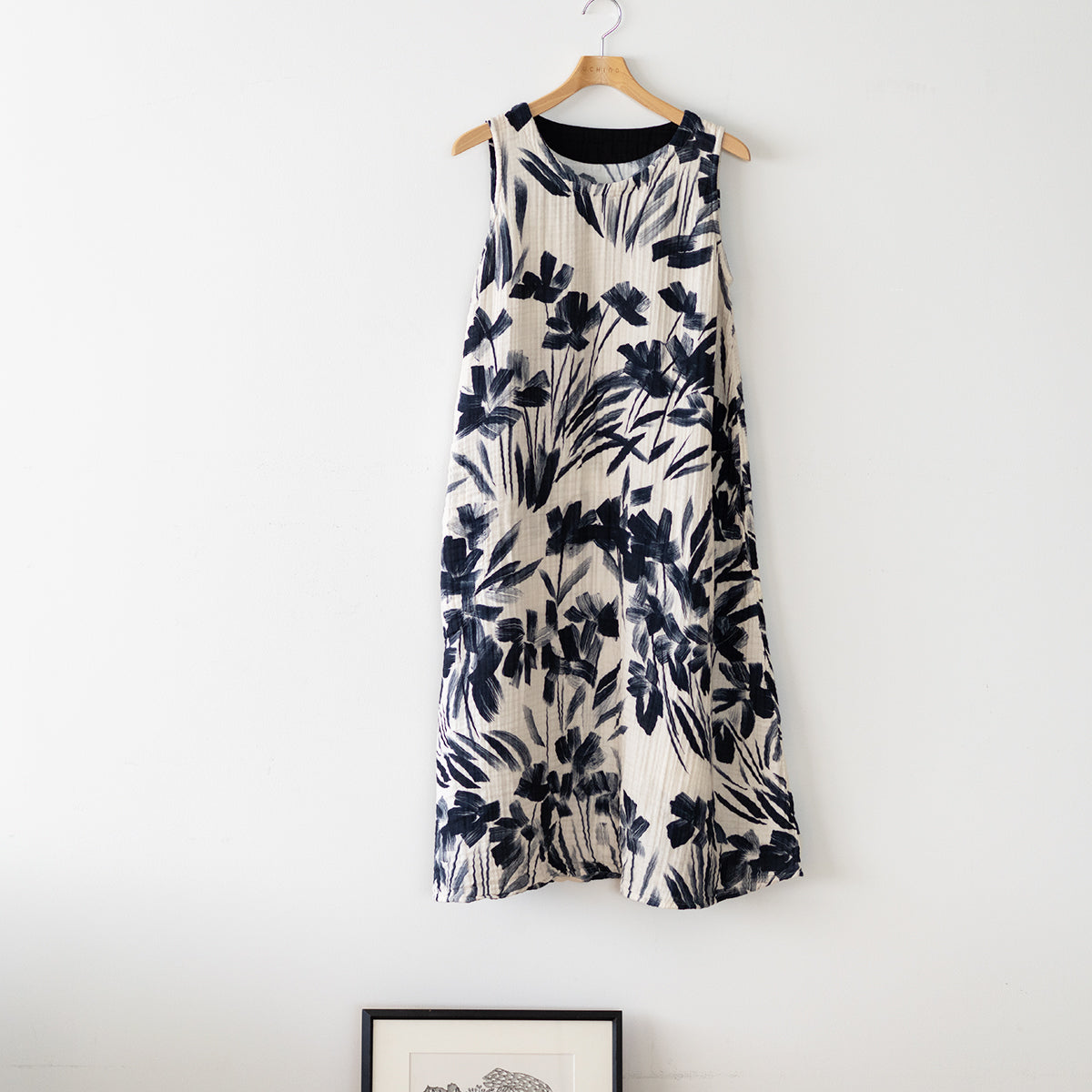 Crepe Gauze dress in Light Beige
