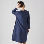 Marshmallow Gauze dress in Navy