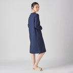 Marshmallow Gauze dress in Navy