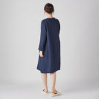 Marshmallow Gauze dress in Navy
