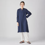 Marshmallow Gauze dress in Navy