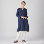 Marshmallow Gauze dress in Navy