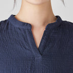 Marshmallow Gauze dress in Navy