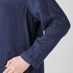 Marshmallow Gauze dress in Navy