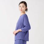 Crepe Gauze pullover in Blue