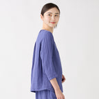 Crepe Gauze pullover in Blue