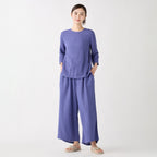 Crepe Gauze pullover in Blue