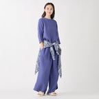 Crepe Gauze pullover in Blue
