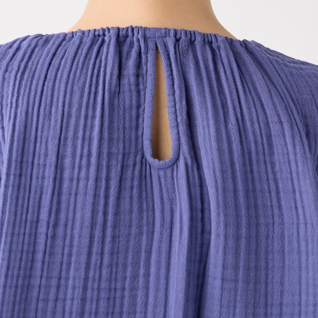 Crepe Gauze pullover in Blue