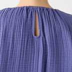 Crepe Gauze pullover in Blue