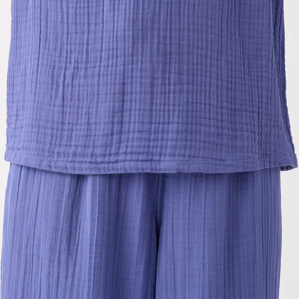 Crepe Gauze pullover in Blue