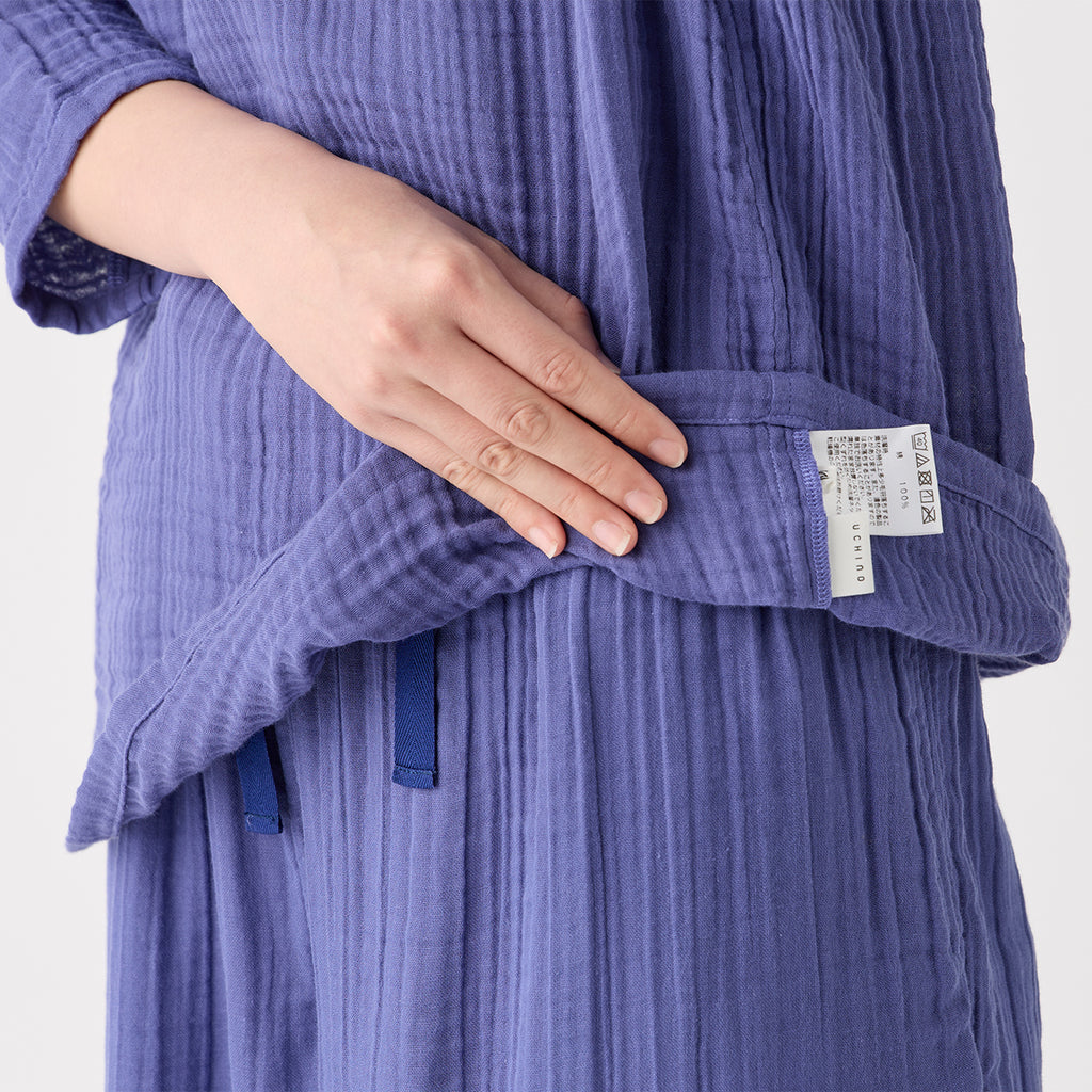 Crepe Gauze pullover in Blue