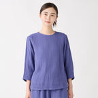 Crepe Gauze pullover in Blue