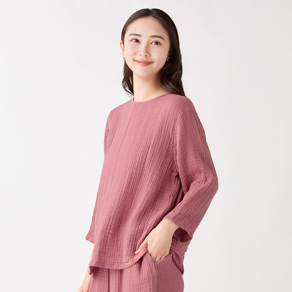 Crepe Gauze pullover in Pink