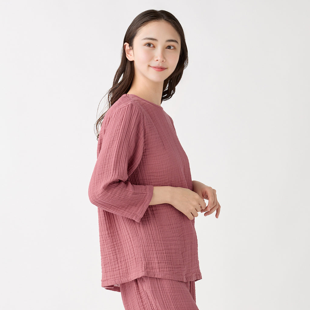 Crepe Gauze pullover in Pink