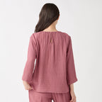 Crepe Gauze pullover in Pink