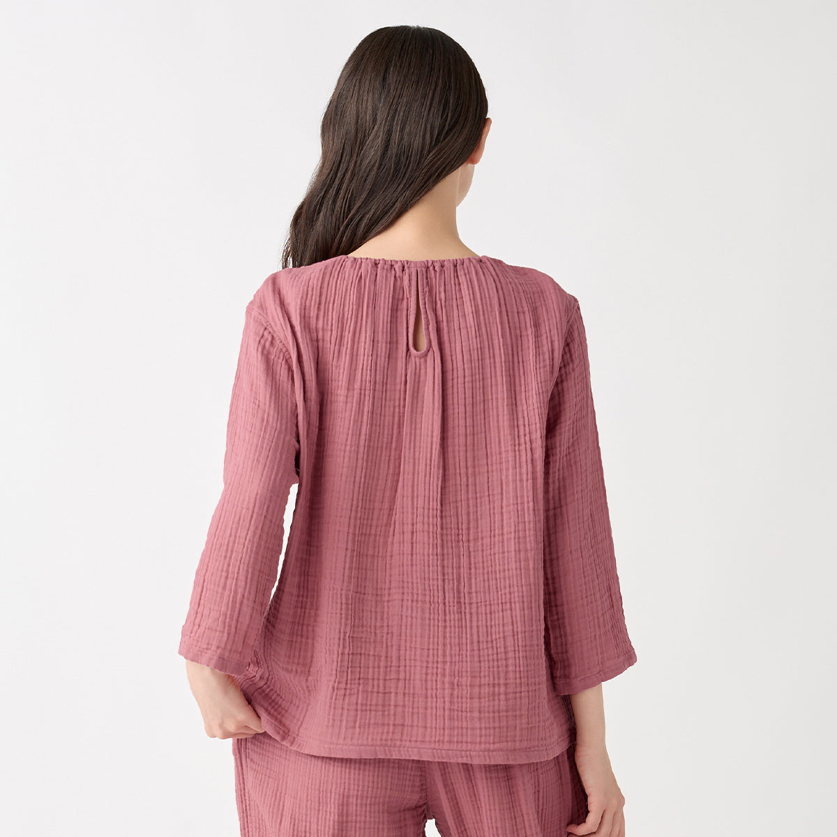 Crepe Gauze pullover in Pink