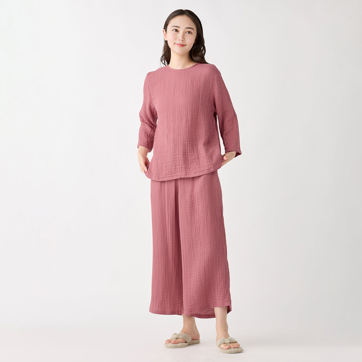 Crepe Gauze pullover in Pink