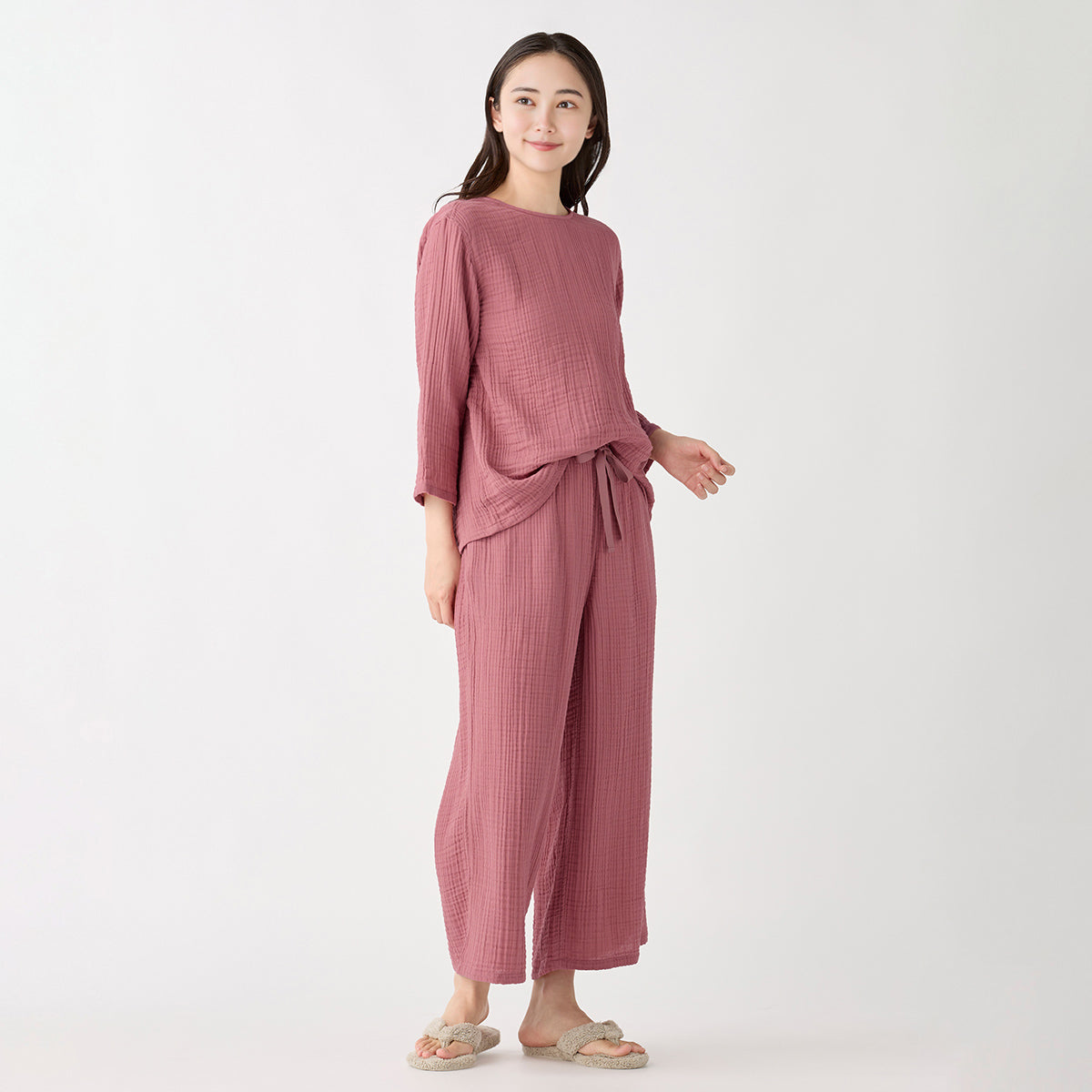 Crepe Gauze pullover in Pink